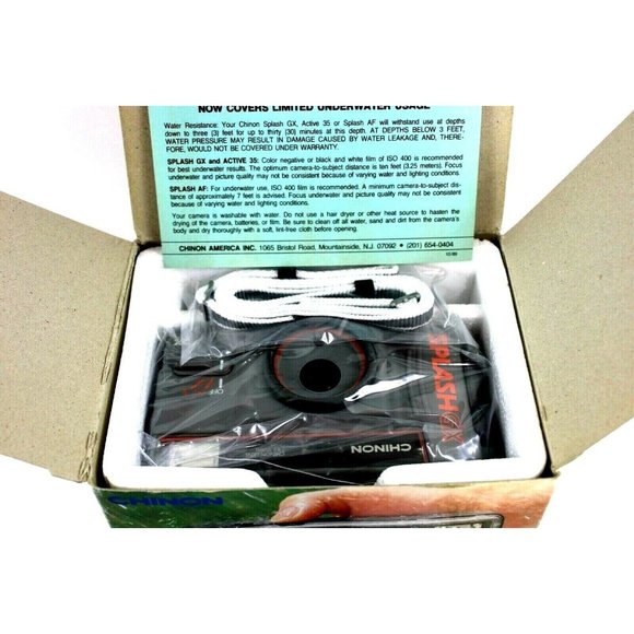 New Chinon Splash GX AF Gray Point & Shoot Weather Proof 35mm Film Camera NOS - Picture 3 of 11